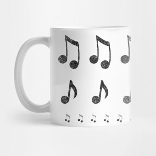 Black Musical Notes Mug